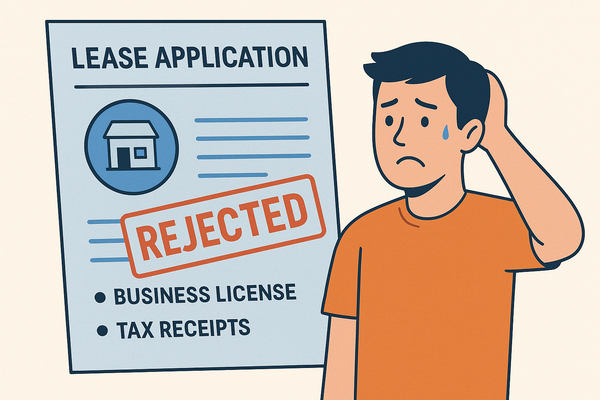 “Hợp đồng thuê bị từ chối vì thiếu giấy phép kinh doanh và hoá đơn thuế.”
