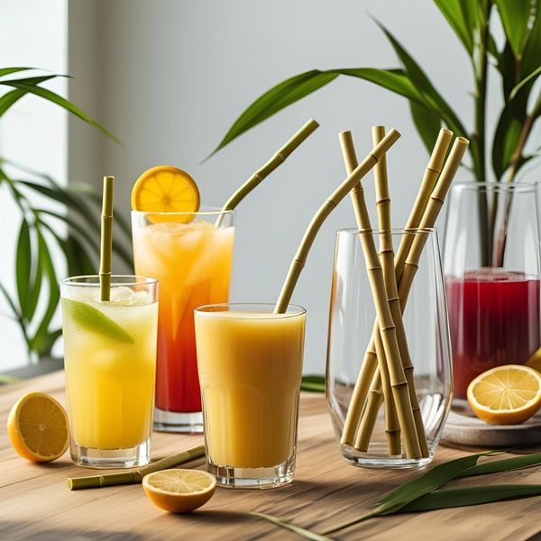 Ống hút tre tự nhiên an toàn cho sức khỏe hơn so với ống hút nhựa.