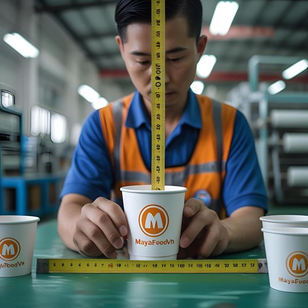 quy trình in cốc giấy chống nước và kiểm màu logo không lem