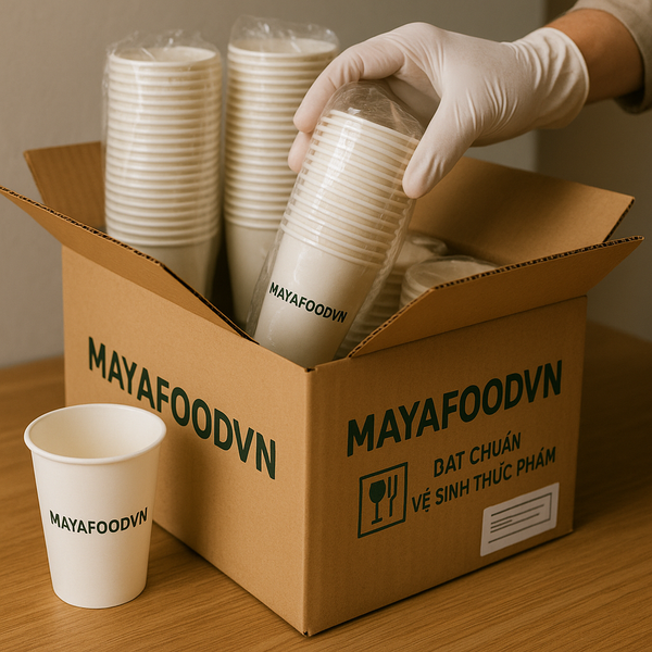 : MAYAFOODVN cung cấp cốc giấy đạt chuẩn vệ sinh thực phẩm tại Hà Nội