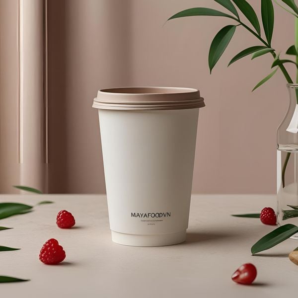 cốc giấy cán màng bóng dễ lau chùi và chống thấm nước