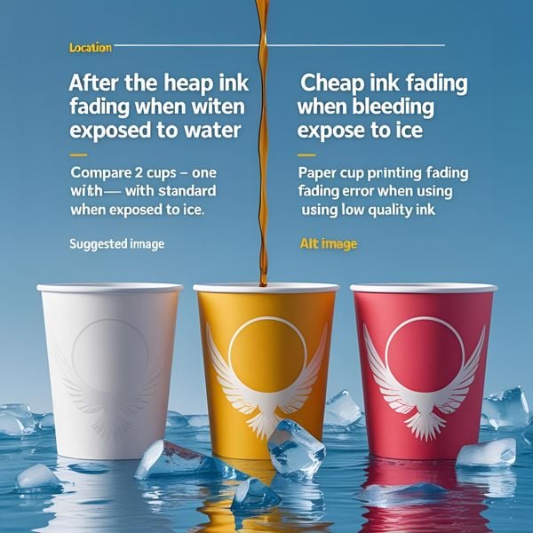 cốc giấy màu in không đồng đều gây mất uy tín thương hiệu