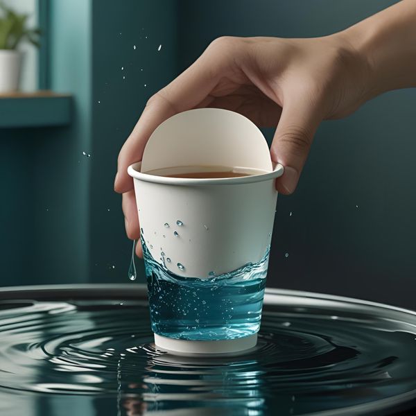 cốc giấy không viền đáy rò nước