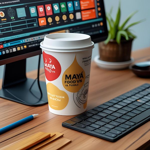 cốc giấy lỗi logo lệch cần in lại