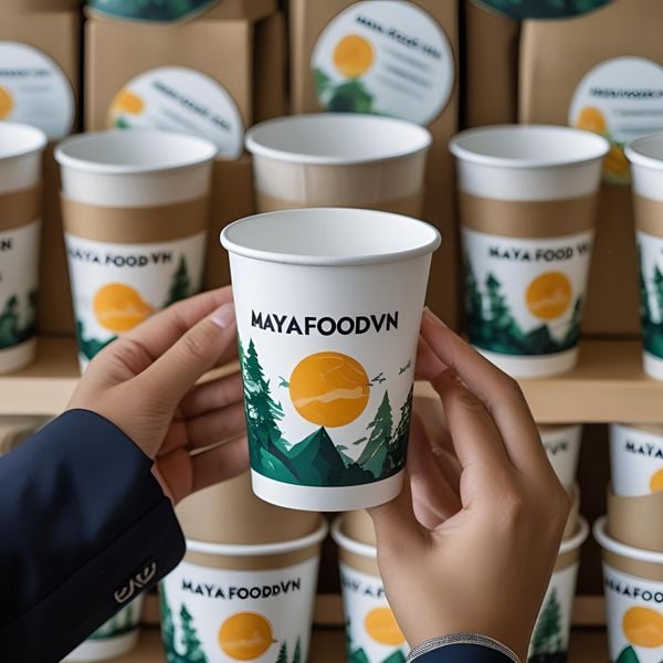 thiết kế cốc giấy phức tạp nhưng không rối mắt