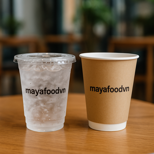 cốc nhựa hà nội nắp xẹp đồ uống nóng