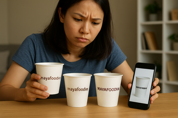 Duyệt mẫu in cốc giấy Hà Nội tránh lỗi sản xuất