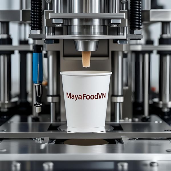 ép đáy cốc giấy bằng máy chuyên dụng