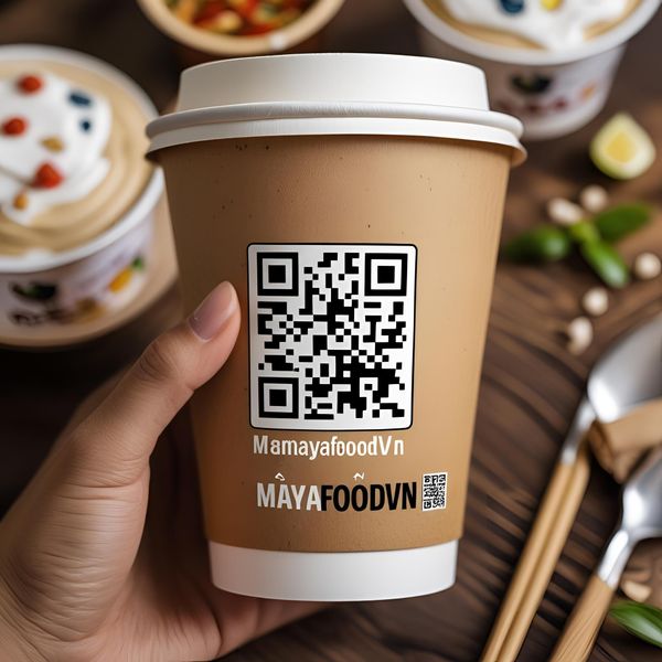 cốc giấy thân thiện môi trường có mã QR đang thịnh hành tại Hà Nội