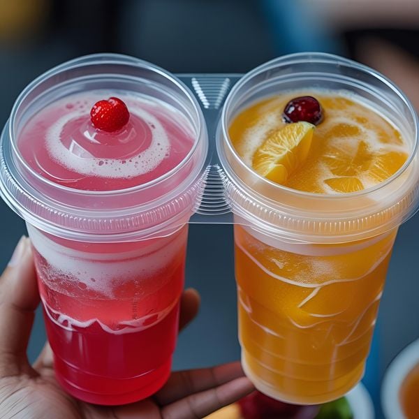 Cốc nhựa 2 ngăn giúp phục vụ hai loại đồ uống cùng lúc – xu hướng mới trong ngành F&B.