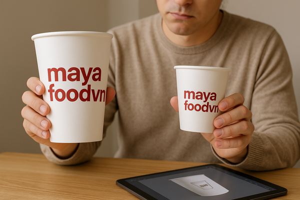 Cốc giấy Hà Nội in slogan tạo dấu ấn cảm xúc với khách hàng