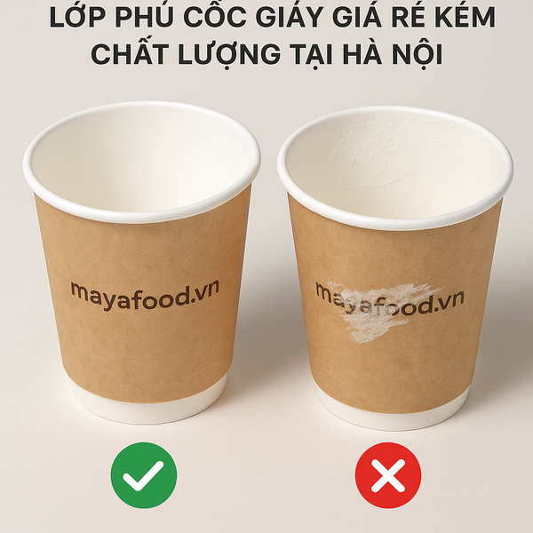 lớp phủ cốc giấy giá rẻ kém chất lượng tại Hà Nội