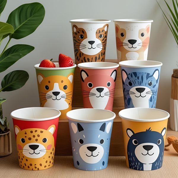 chiến dịch sưu tầm cốc giấy hình thú độc quyền từ Mayafoodvn