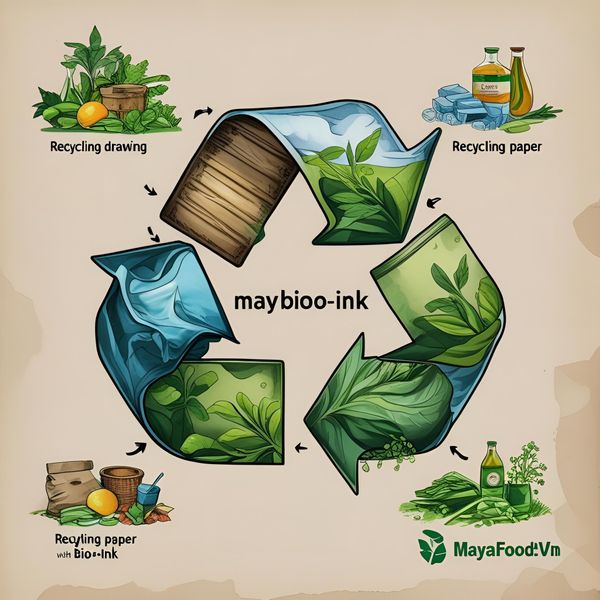 tái chế giấy in bằng mực sinh học dễ phân huỷ