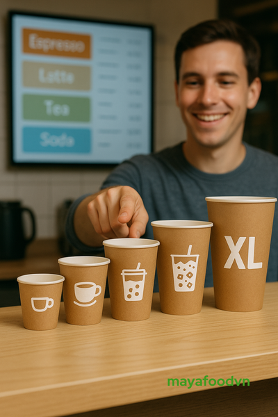 Các kích cỡ ly giấy Tp.HCM và ứng dụng cho từng loại đồ uống