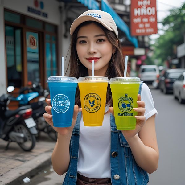 quảng bá thương hiệu bằng cốc nhựa in logo tại hà nội