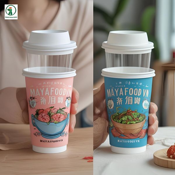 cốc nhựa in logo Mayafoodvn sắc nét mùa hè