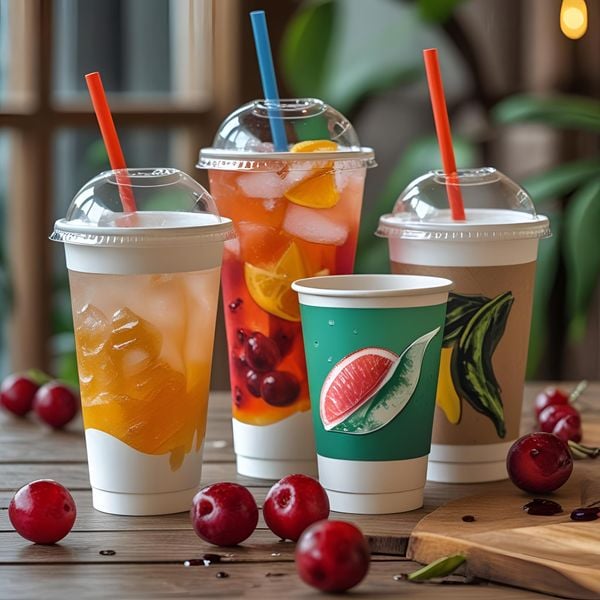 Mẫu in cốc nhựa chữ handmade miền bắc và cốc giấy handmade độc quyền từ Mayafoodvn.