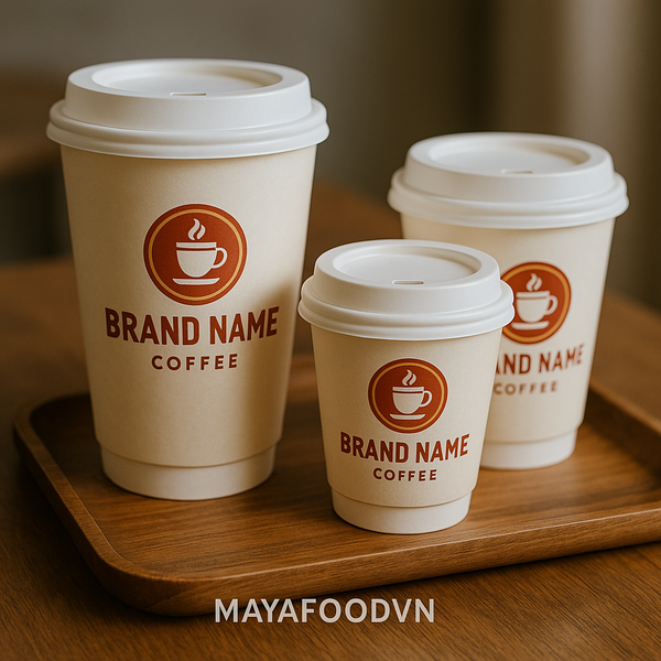 Cốc giấy in thương hiệu chuyên nghiệp tại Hà Nội do MAYAFOODVN cung cấp