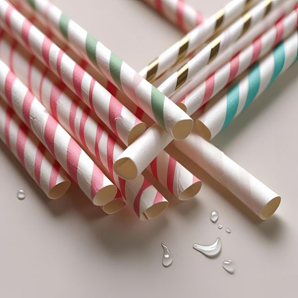 Ống hút giấy in logo nhiều màu sắc giúp thương hiệu nổi bật.