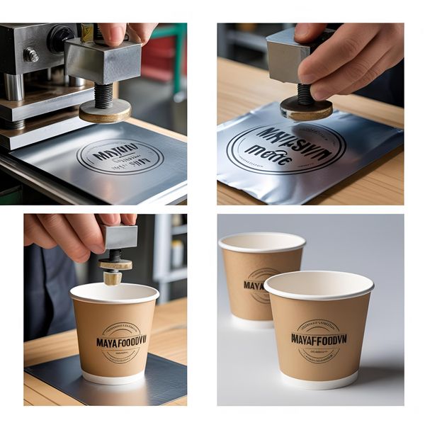 in mực ánh kim logo cốc giấy