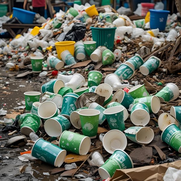 rác thải cốc nhựa có ống hút đính kèm gây ô nhiễm môi trường Hà Nội