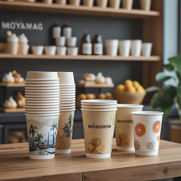 khách hàng chọn size cốc giấy miền Bắc tại quán cà phê