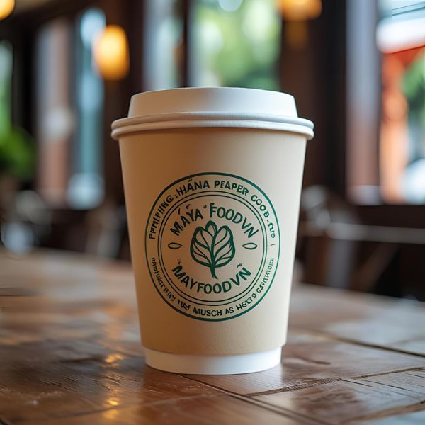 Cốc giấy Mayafoodvn thiết kế chuyên nghiệp cho văn phòng Hà Nội