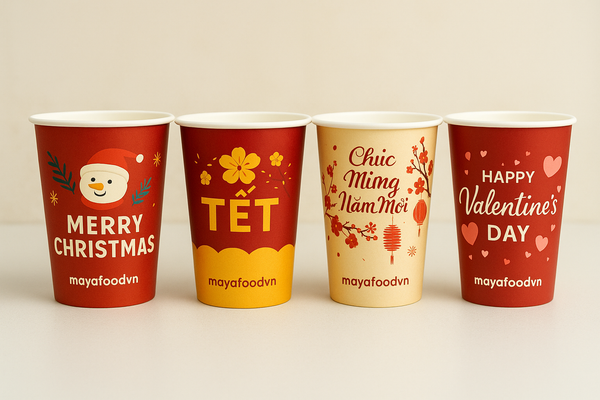 cốc giấy thiết kế theo mùa tại Hà Nội đẹp và đa dạng
