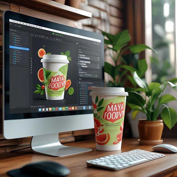 chỉnh sửa file in cốc giấy theo phiên bản rõ ràng