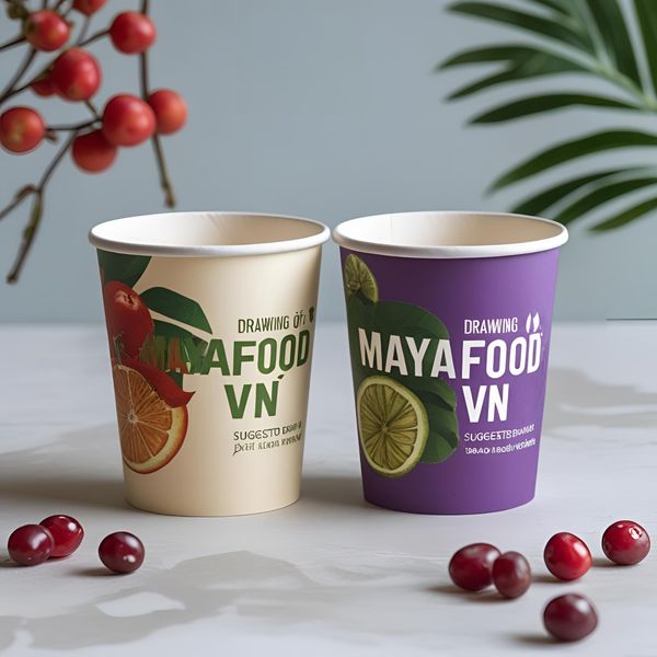 logo in trên cốc giấy bị nhòe do mực kém chất lượng