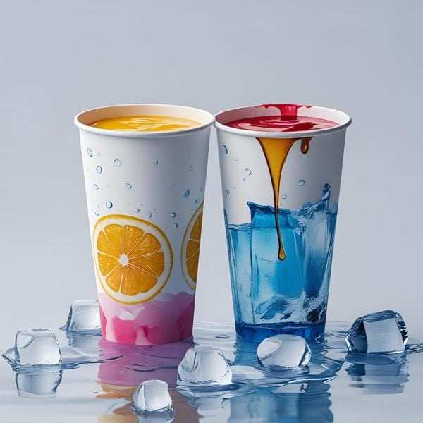 lỗi phai màu in cốc giấy khi dùng mực kém chất lượng