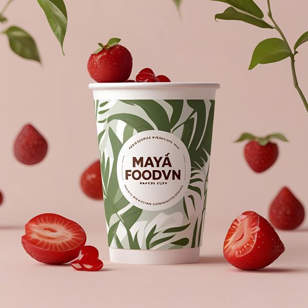 thiết kế cốc giấy miền Bắc 1 màu tone sur tone ấn tượng