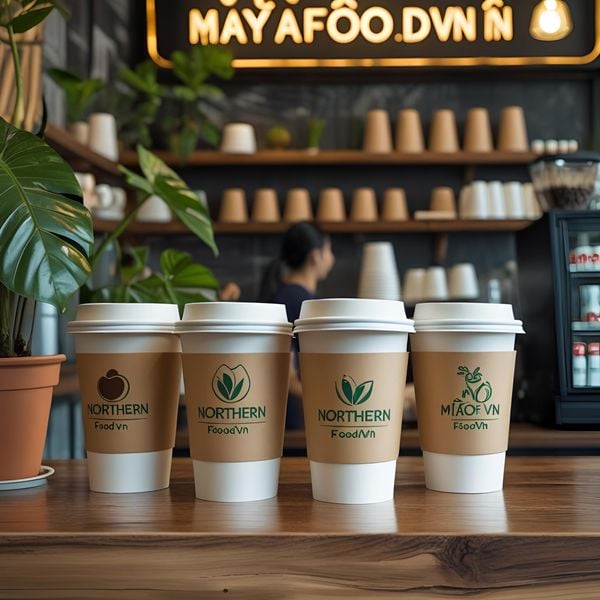 cốc giấy miền Bắc in logo quảng bá thương hiệu