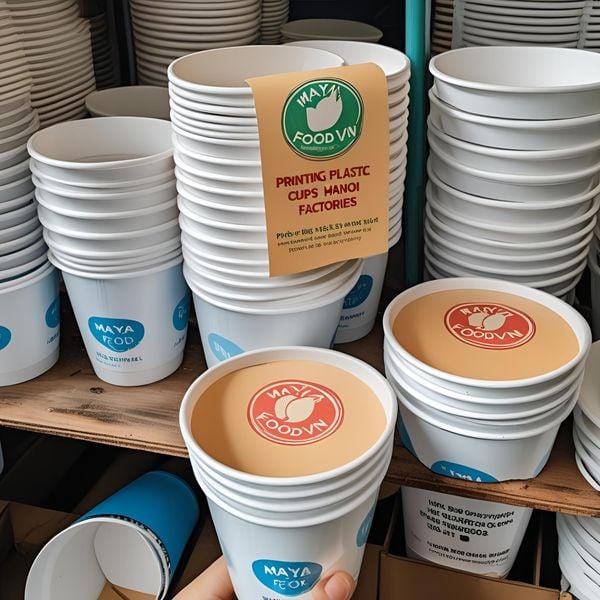 Mayafoodvn giao nhanh cốc giấy in chữ handmade cho quán F&B miền bắc.
