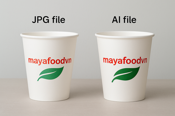 so sánh in cốc giấy Hà Nội bằng file AI và JPG