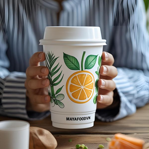 Cốc giấy in logo và slogan cho văn phòng Hà Nội