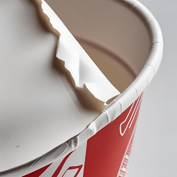 cốc giấy miền Bắc in màu đậm bị ảnh hưởng bởi mùa nồm ẩm