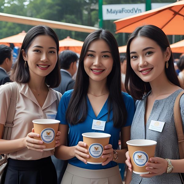 in cốc giấy sự kiện miền Bắc tăng nhận diện thương hiệu