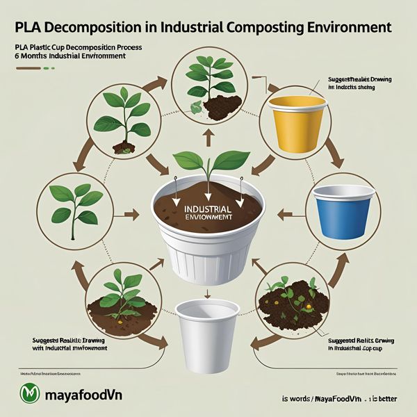 quy trình phân hủy cốc nhựa PLA trong 6 tháng tại môi trường công nghiệp