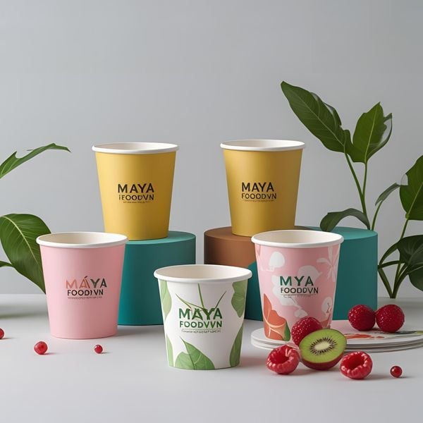 cốc giấy cán màng mờ tạo cảm giác cao cấp và tinh tế