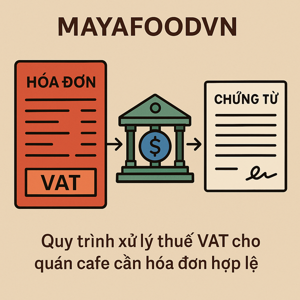 Quy trình xử lý thuế VAT cho quán cafe cần hóa đơn hợp lệ.