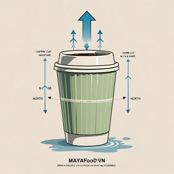 hiện tượng chênh lệch nhiệt độ làm cốc giấy miền Bắc hút ẩm