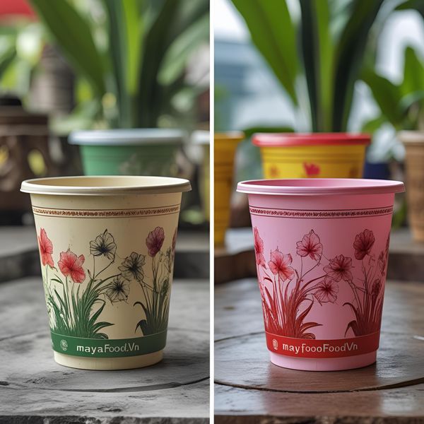 cốc nhựa in màu ở Hà Nội với logo thương hiệu đẹp mắt