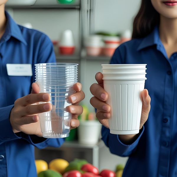 so sánh chất lượng cốc nhựa số lượng lớn kém chất lượng và cao cấp