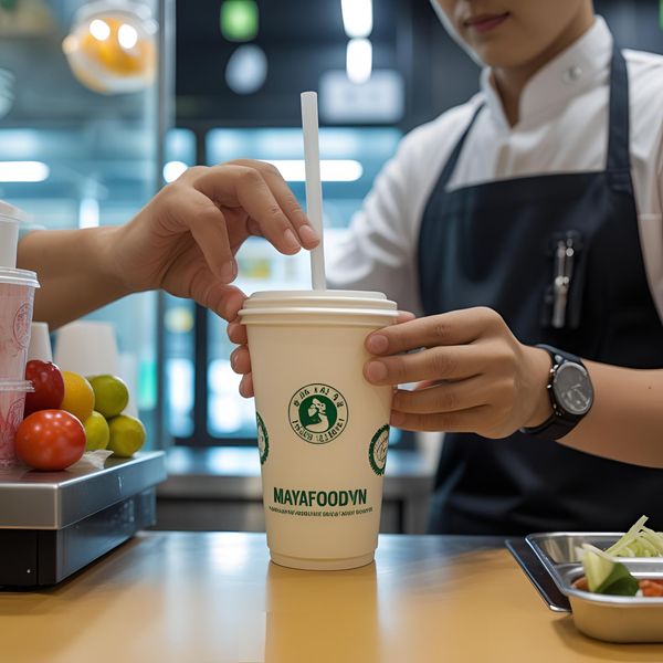 quán F&B sử dụng cốc nhựa có ống hút liền để tiết kiệm thời gian