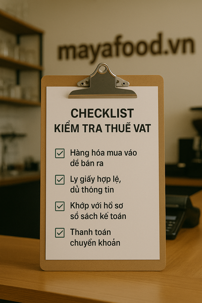 Checklist kiểm tra thuế VAT dành cho chủ quán cafe và trà sữa.