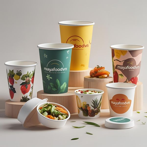 Mayafoodvn cung cấp cốc giấy Hà Nội in logo chất lượng cao
