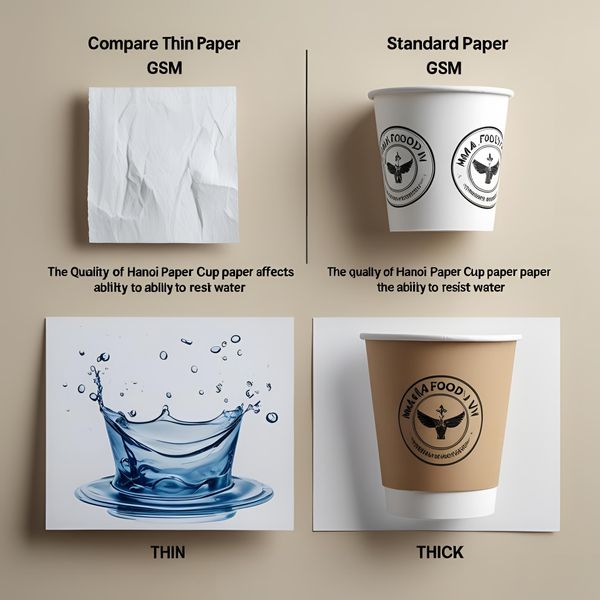 chênh lệch giá cốc giấy Hà Nội khi dùng vật liệu mỏng