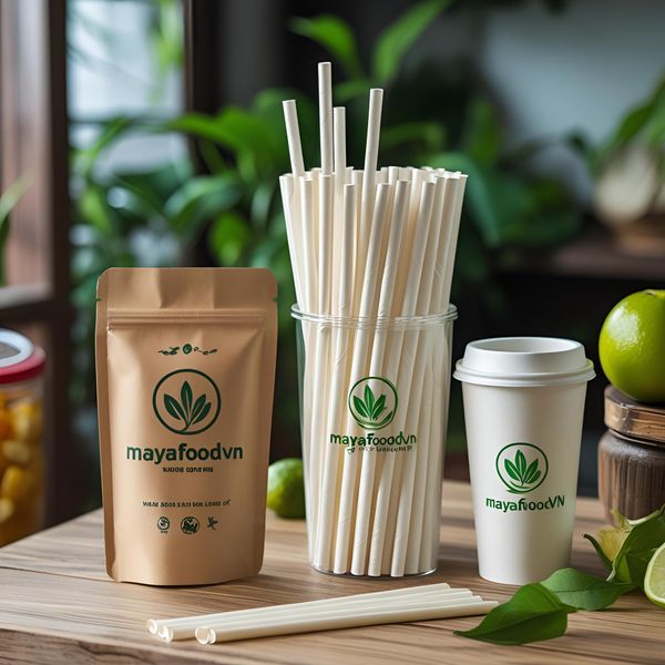 ống hút sinh học phân hủy sinh học thay thế ống hút nhựa tại quán F&B